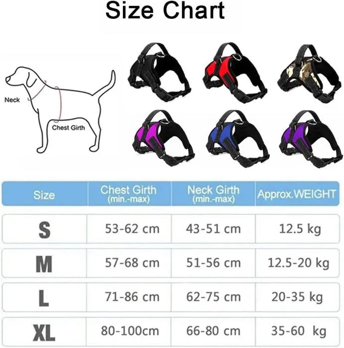 Dog Harness Pet No-Pull Breathable Adjustable