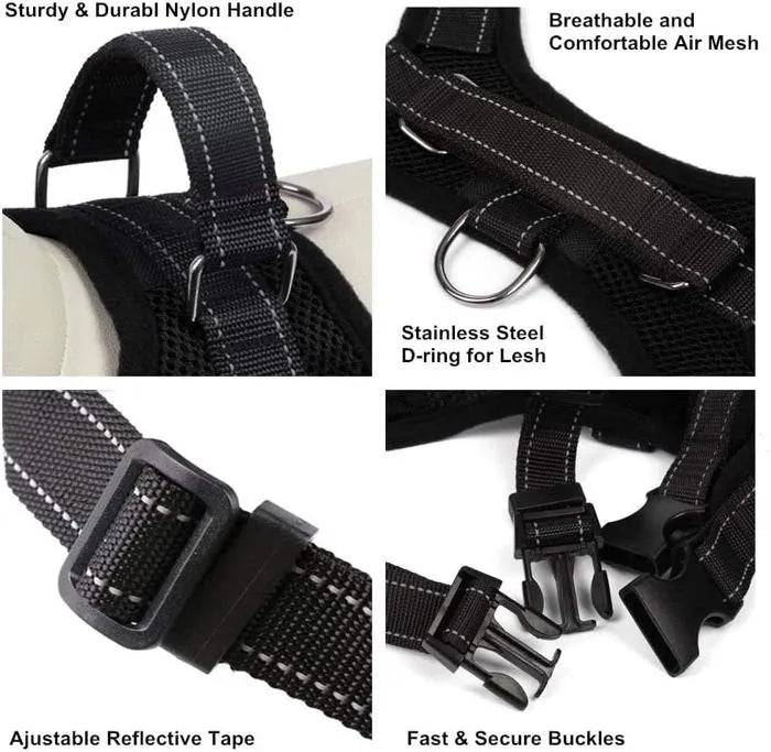 Dog Harness Pet No-Pull Breathable Adjustable