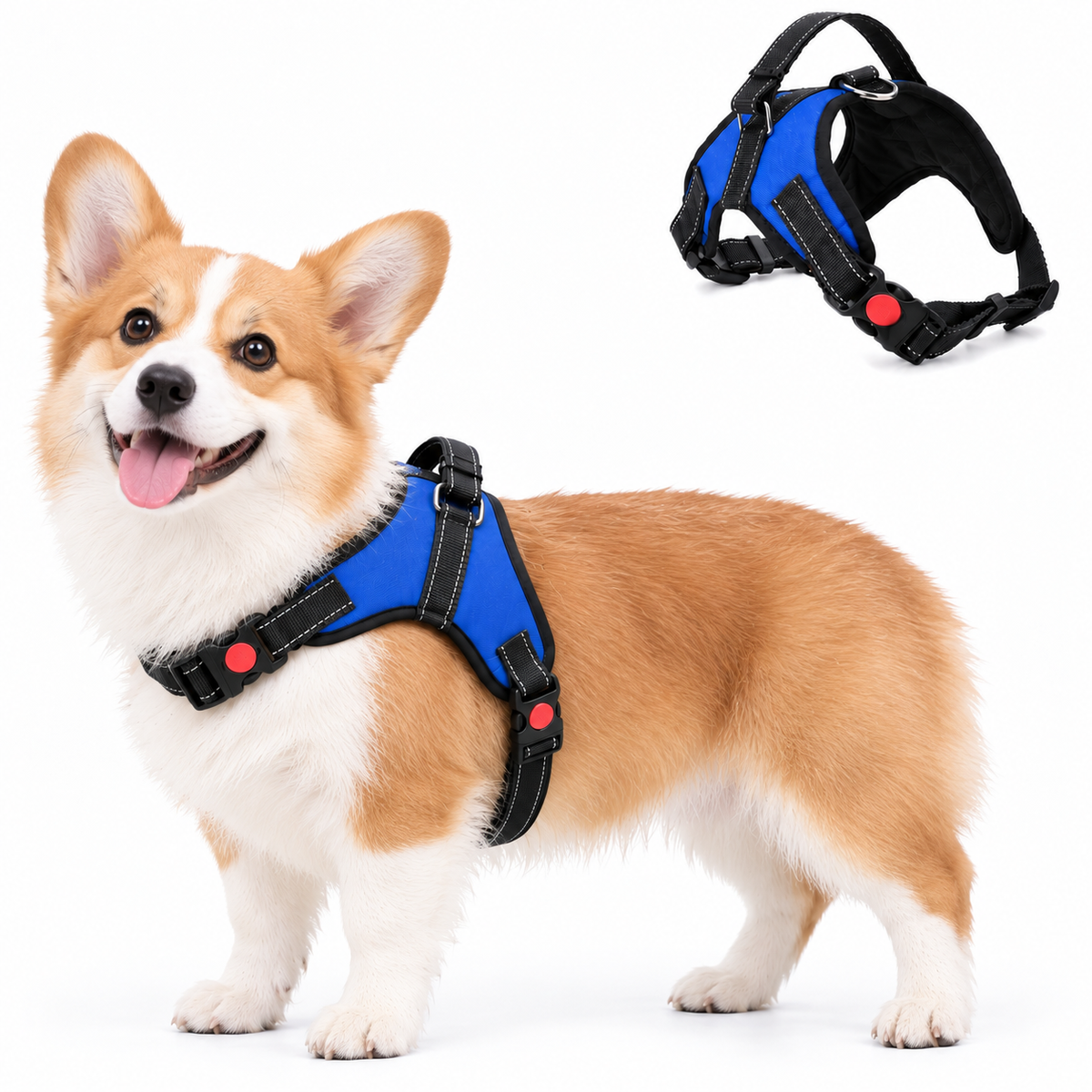 Dog Harness Pet No-Pull Breathable Adjustable
