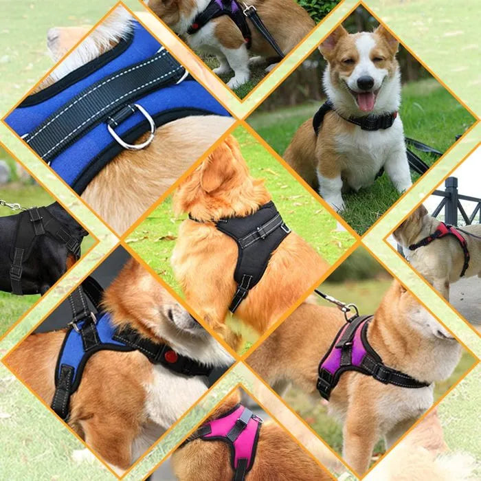 Dog Harness Pet No-Pull Breathable Adjustable